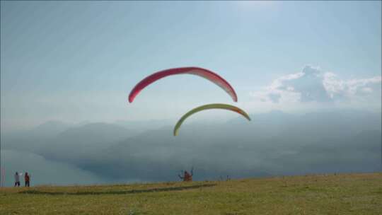 极限运动滑翔伞视频素材模板下载