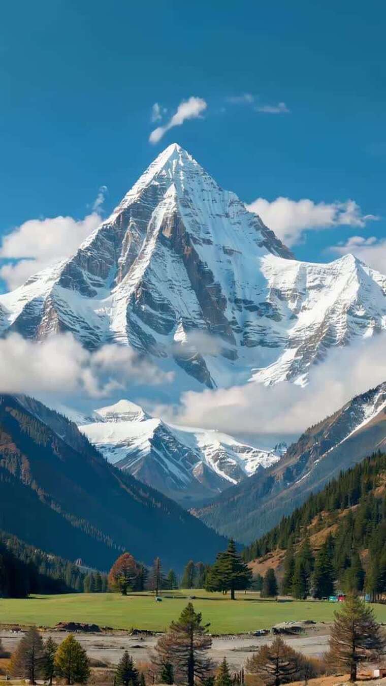 雪山自然风光全景