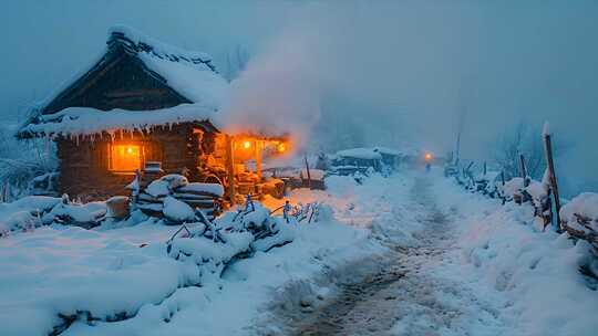 寒冷天气 中国冬天美好景色 从南到北