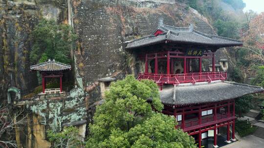 广元皇泽寺景区航拍风景