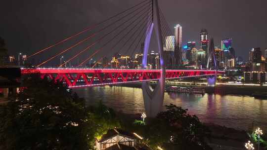 重庆龙门浩老街下浩里夜景航拍