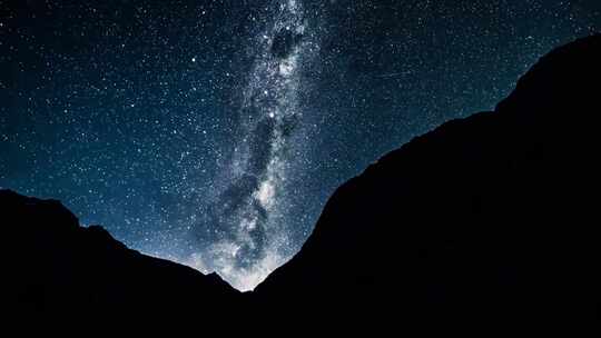 山脉星空银河延时摄影