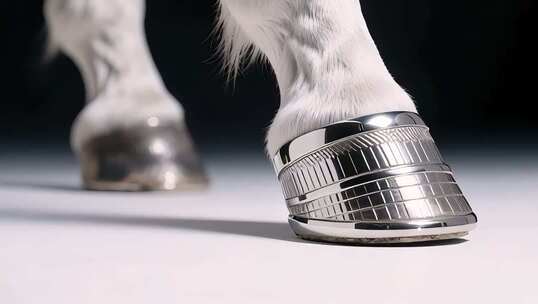 银色骏马雕塑马年艺术 金属质感白银马匹