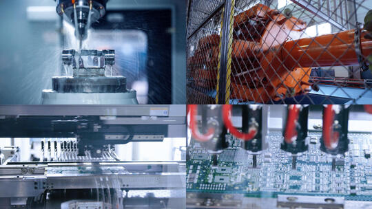 制造业金属电路板精密加工视频素材模板下载
