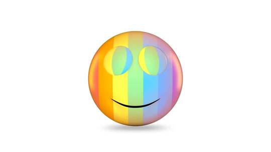 彩虹微笑表情符号
