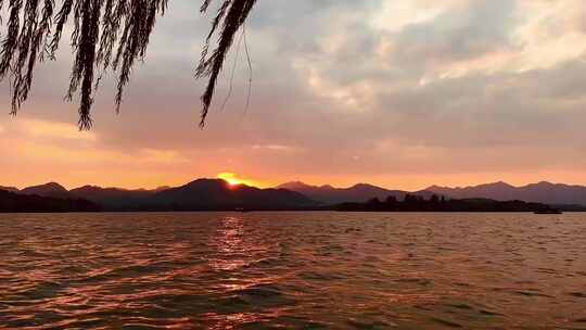 杭州西湖夕阳4K视频