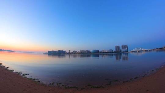 青岛星光岛海平面日出