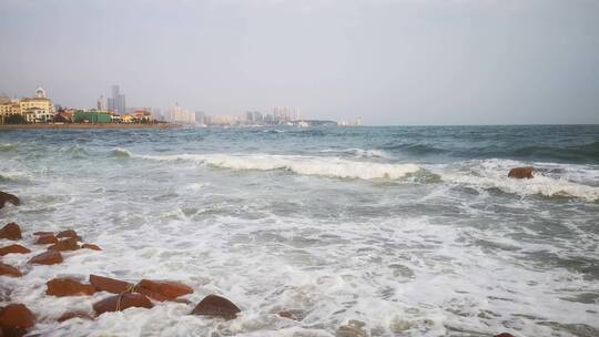 实拍 大海 海浪 波涛 汹涌