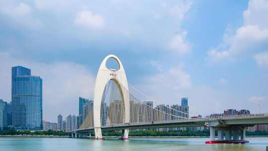广州珠江新城猎德大桥视频素材模板下载