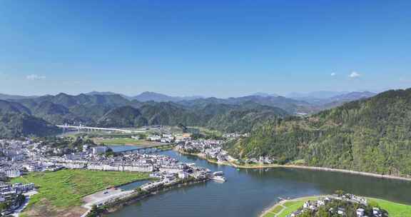 皖南古村落 新安江 徽派建筑 村庄 山水