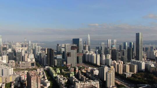 震撼大气城市景观深圳南山区粤海街道航拍4k