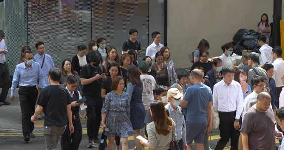 香港人行道人来人往