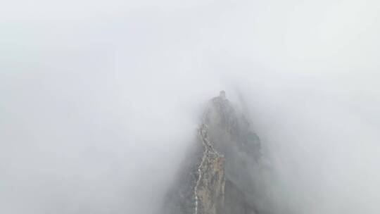 冬季长城雪景云海云海缭绕