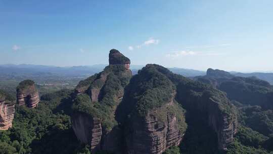 广东丹霞山5A景区丹霞地貌航拍