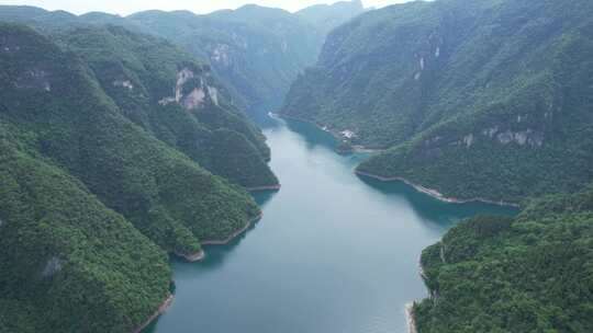 自然长江三峡西陵峡峡谷风光航拍视频