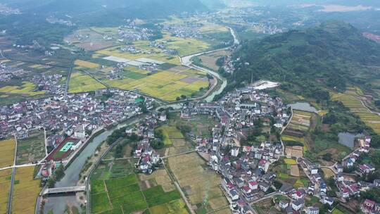 建德乡村秋季田园风光4K航拍