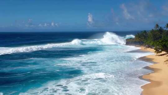 大海 海浪 沙滩 海滩  海岸 浪花 海岸线