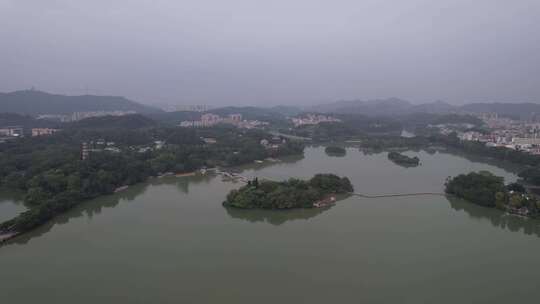 广东惠州西湖景区风景航拍