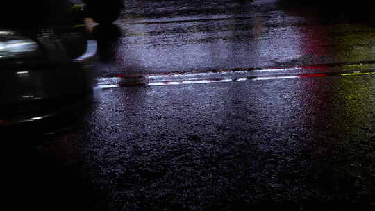 雨夜车流