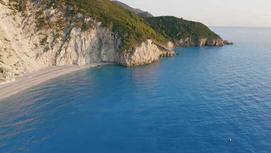 海岸，海滨，天线，海岸线