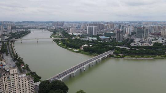 航拍广西南宁城市宣传片地标建筑