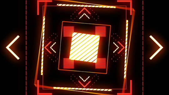 酒吧舞台VJ抽象动感光效线框空间LED背景