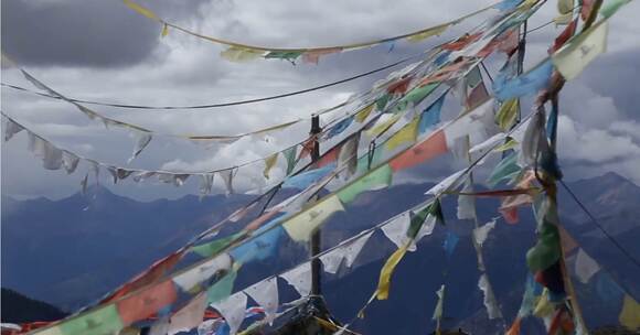 经幡 藏族 转经  西藏视频素材模板下载