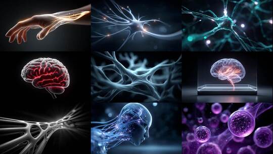 神经元数据传输网络科技脉冲高清在线视频素材下载