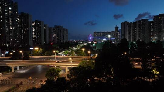 新安街道公路夜景