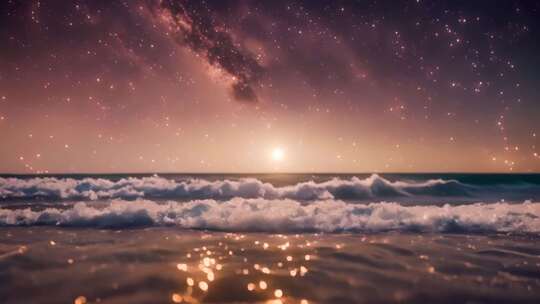 海边星空日出美景