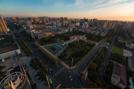 湖南省衡阳市城市夜景延时摄影