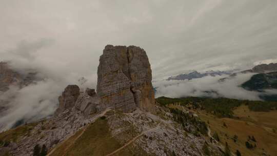 Dolomites，意大利，山， Fpv