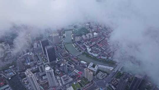 上海平流雾天气航拍