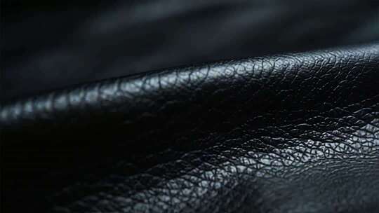 黑色皮革纹理特写