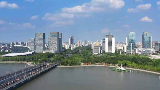 扬州城市风光航拍4K视频