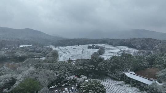 杨梅岭雪景航拍