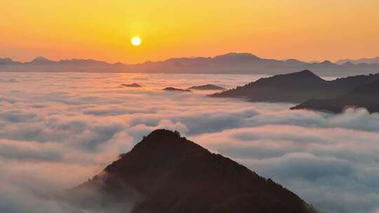 朝阳升起 日出 云海 片头