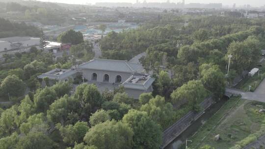 洛阳龙门龙门石窟伊河古街古建筑航拍