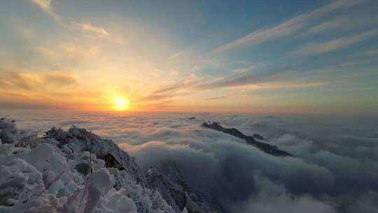 老君山大雪云海延时