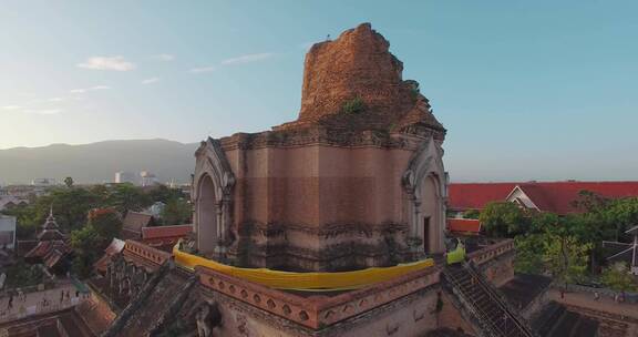 泰国旅游视频泰国清迈大塔寺景区