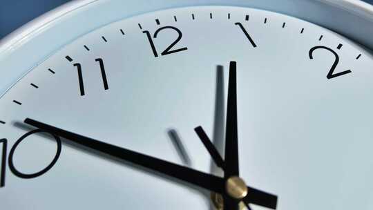 白色时钟表盘特写