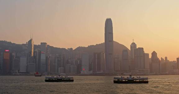 香港航拍港岛景色