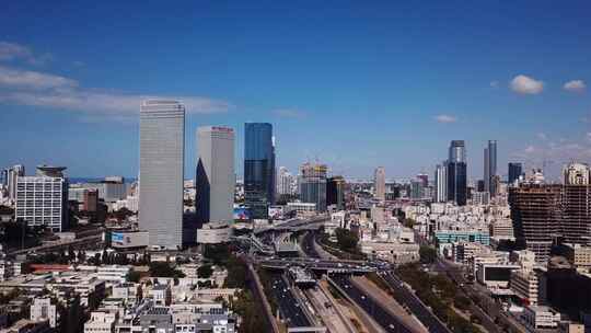 村庄郊区建筑工地鸟瞰图