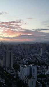 竖版视频广西玉林城市风格玉林夕阳晚霞