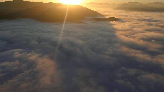 《4K超清》云海日出壮丽山河大气航拍