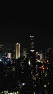 城市宣传南京夜景竖屏航拍