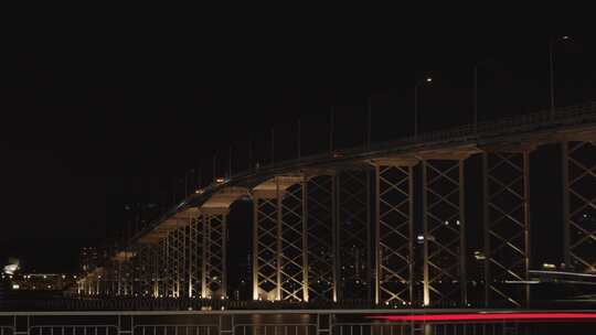 澳门车道车流夜景