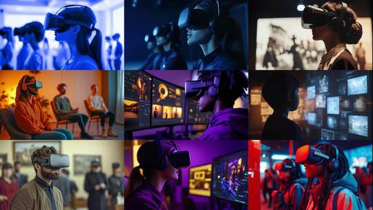 沉浸式虚拟现实教育培训赋能未来科技高清在线视频素材下载