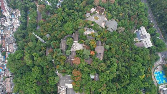 南京市钦天山北极阁航拍风光