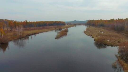 黑水兴安松岭南瓮河湿地航拍